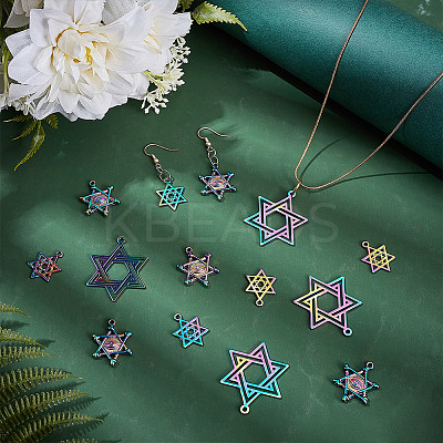 18Pcs 3 Styles Alloy & 304 Stainless Steel Pendants DIY-AR0004-53-1