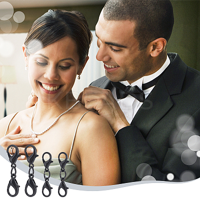 50Pcs 2 Styles Alloy Double Lobster Claw Clasps FIND-NB0004-74-1