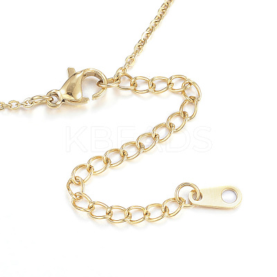 PVD Vacuum Plating 304 Stainless Steel Necklaces X-NJEW-E080-10G-1