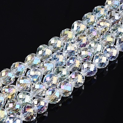 Transparent Glass Beads Strands EGLA-T008-14B-02-1