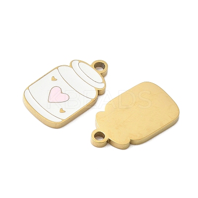 304 Stainless Steel Enamel Pendants X1-STAS-G360-04G-02-1