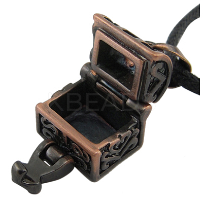 Brass Prayer Box Charms ECF137-1R-1