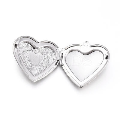 Non-Tarnish 304 Stainless Steel Locket Pendants STAS-K192-14P-1
