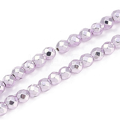 Baking Paint Electroplated Synthetic Non-magnetic Hematite Beads Strands G-H072-A01-01I-1
