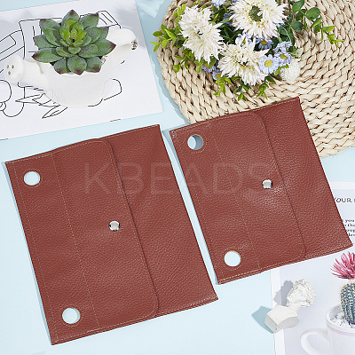 2Pcs 2 Styles PU Imitation Leather Bag Organiser Inserts DIY-WR0002-86-1