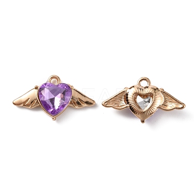 Zinc Alloy Rhinestone Pendants ALRI-TAC0003-24K-1