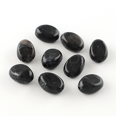 Oval Imitation Gemstone Acrylic Beads X-OACR-R052-01-1