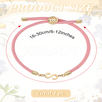 1Pc Adjustable Nylon Cord Slider Bracelets for Women BJEW-LP0001-32S-03-1