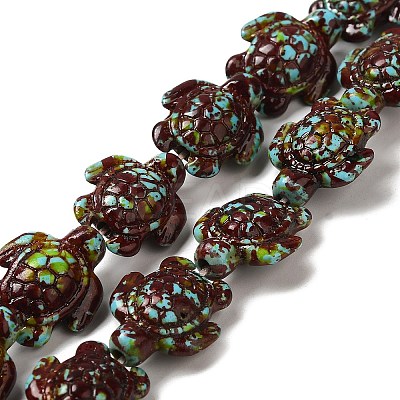 Synthetic Turquoise Dyed Beads Strands G-P507-05I-1