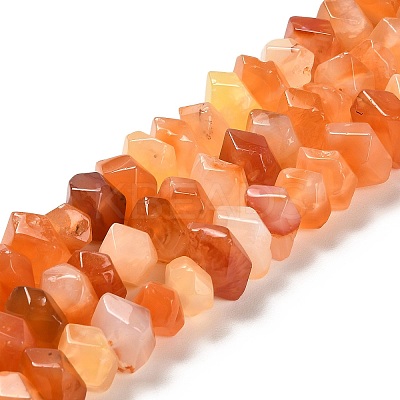 Natural Orange Botswana Agate Beads Strands G-N327-05-19-1