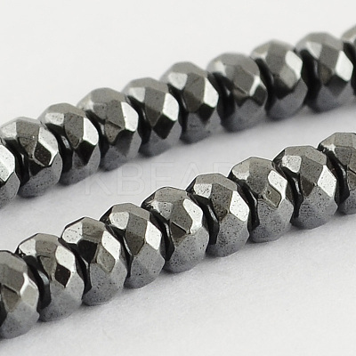 Grade A Non-magnetic Synthetic Hematite Beads Strands G-R211-23-1