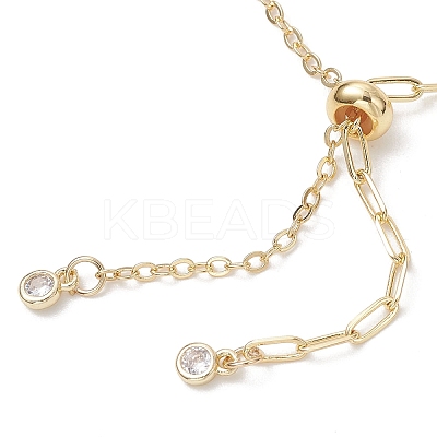 Brass Paperclip Chain Cable Chain Bracelet Slider Making AJEW-JB01523-1