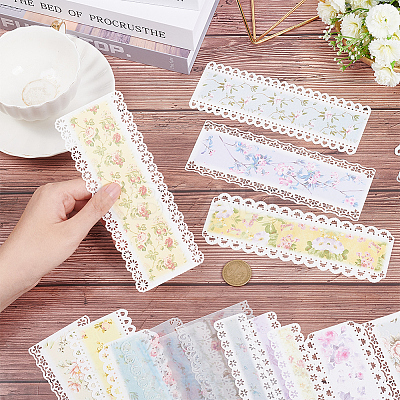 3 Sets 3 Colors Paper Hollow Lace Scrapbook Paper Pads Sets DIY-CP0008-93A-1