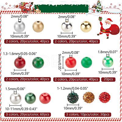 DIY Christmas Polymer Clay Rhinestone & Glass & Acrylic Beads Jewelry Findings Kits Kits DIY-NB0012-24-1