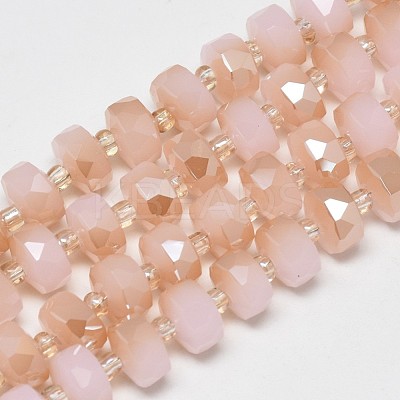 Electroplate Glass Beads Strands EGLA-Q083-8mm-C03-1