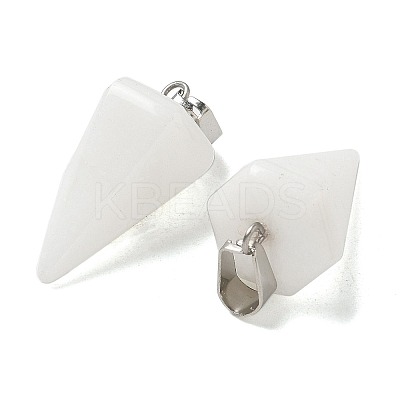 Natural White Jade Pendants G-B127-13P-05-1