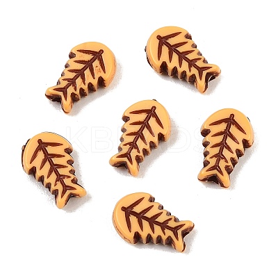 Opaque Acrylic Imitation Wood Beads AC-CBAB80E-01F-1