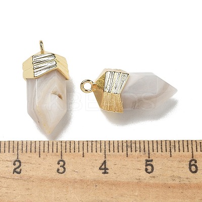 Natural Crazy Agate Faceted Pendants G-G181-03G-09-1