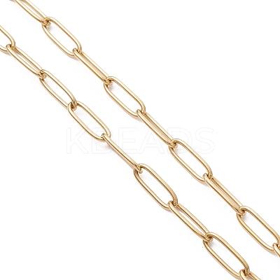 4MM 304 Stainless Steel Paperclip Chain Necklaces with Spring Ring Clasps NJEW-JN05708-1