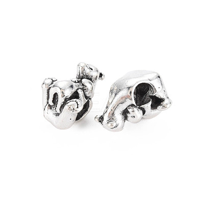 Rack Plating Alloy European Beads MPDL-N039-145AS-1
