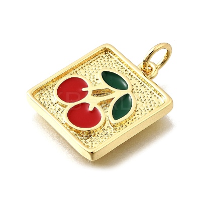 Brass Enamel Pendants KK-Z104-06G-04-1