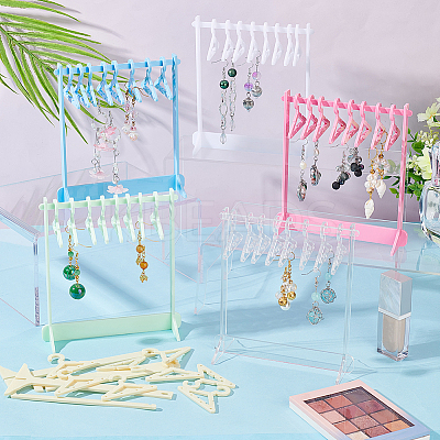 6 Sets 6 Styles Acrylic Earring Display Stands EDIS-PH0001-71-1