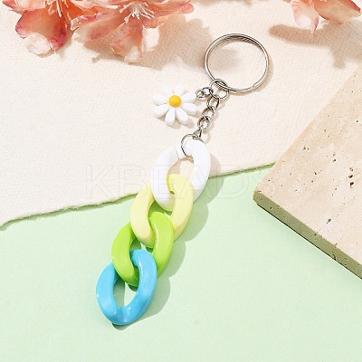 Acrylic Curb Chain Keychain KEYC-JKC00633-02-1