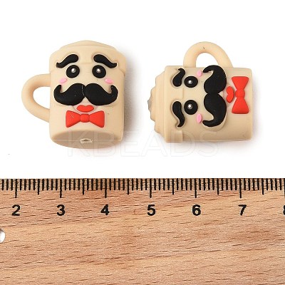 Father's Day Silicone Beads SIL-D014-03C-1