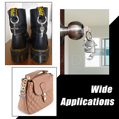 16Pcs 8 Style Cross/Butterfly/Moon Alloy Shoe Decoration HJEW-AB00624-1
