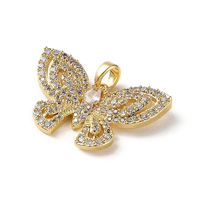Brass Micro Pave Cubic Zirconia Pendants LS-KK-P320-03A-G-1