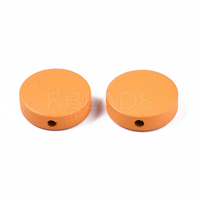 Painted Natural Poplar Wood Beads WOOD-S045-063A-03-1