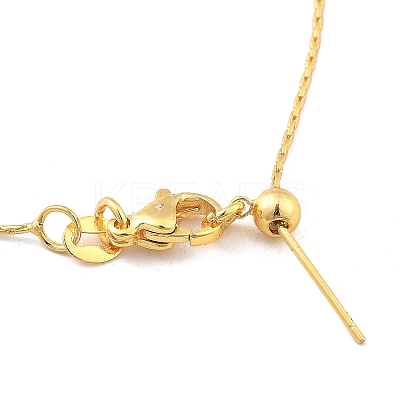Adjustable Slider Brass Boston Link Chain Necklaces for Men Women NJEW-G160-12G-1