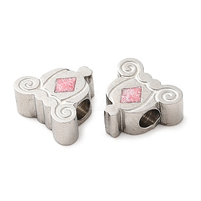304 Stainless Steel Beads STAS-E040-06P-1