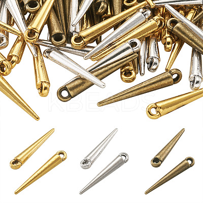 150 Pcs 3 Colors Tibetan Style Alloy Pendants TIBEP-FW0001-02-1