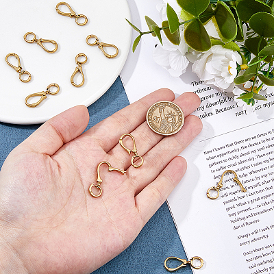 8Pcs Brass Fold Over Clasps FIND-HS0001-73-1