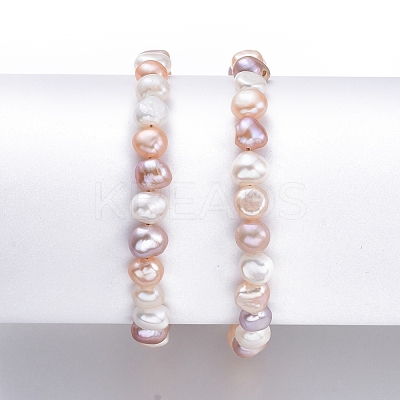 Natural Freshwater Pearl Beaded Bracelets Sets BJEW-JB05122-1