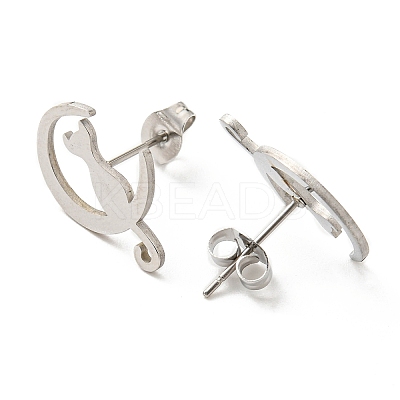 Tarnish Resistant 304 Stainless Steel Stud Earrings for Women EJEW-F320-03P-1