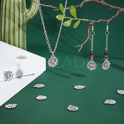 120Pcs Tibetan Style Alloy Pendants TIBEP-SC0002-07-1
