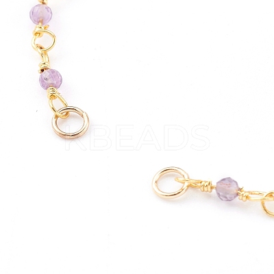 Natural Mixed Stone Handmade Beaded Chains Bracelet Making AJEW-JB00907-1