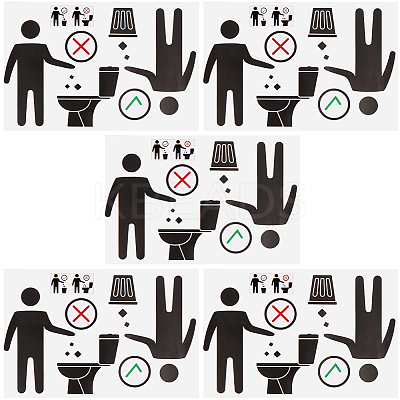 PVC Public Toilet Sign Stickers AJEW-WH20006-102B-1