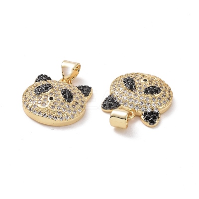 Brass Cubic Zirconia Pendants KK-G453-10G-1
