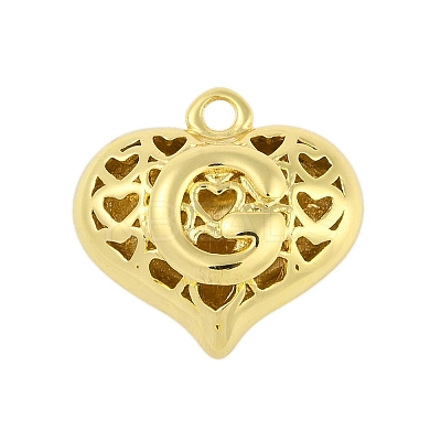 Hollow Brass Pendants for Valentine's Day KK-M289-03G-G-1