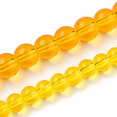 Transparent Glass Beads Strands X-GLAA-T032-T6mm-11-1