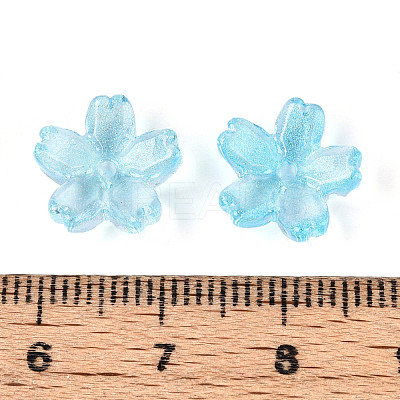Baking Paint Transparent Glass Bead Caps DGLA-N014-06A-03-1