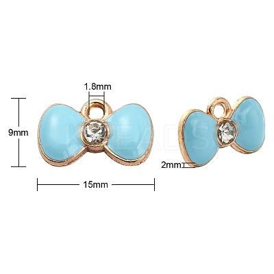40Pcs 4 Colors Alloy Enamel Charms ENAM-CJ0002-34-1