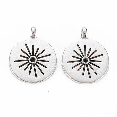 Tibetan Style Alloy Pendant Rhinestone Settings TIBEP-N010-001AS-RS-1