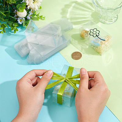 Transparent PET Tea Storage Boxes CON-WH0106-08B-1