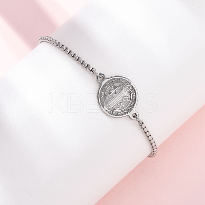 304 Stainless Steel Box Chain Slider Bracelets BJEW-B163-01P-1