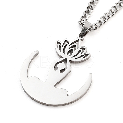 Non-Tarnish 304 Stainless Steel Pendant Necklaces NJEW-P306-05P-1