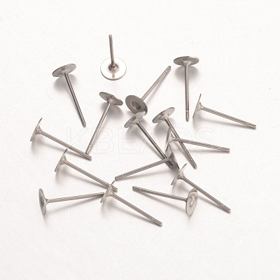 Non-Tarnish 316 Surgical Stainless Steel Stud Earring Findings X-STAS-K098-02-5mm-P-1